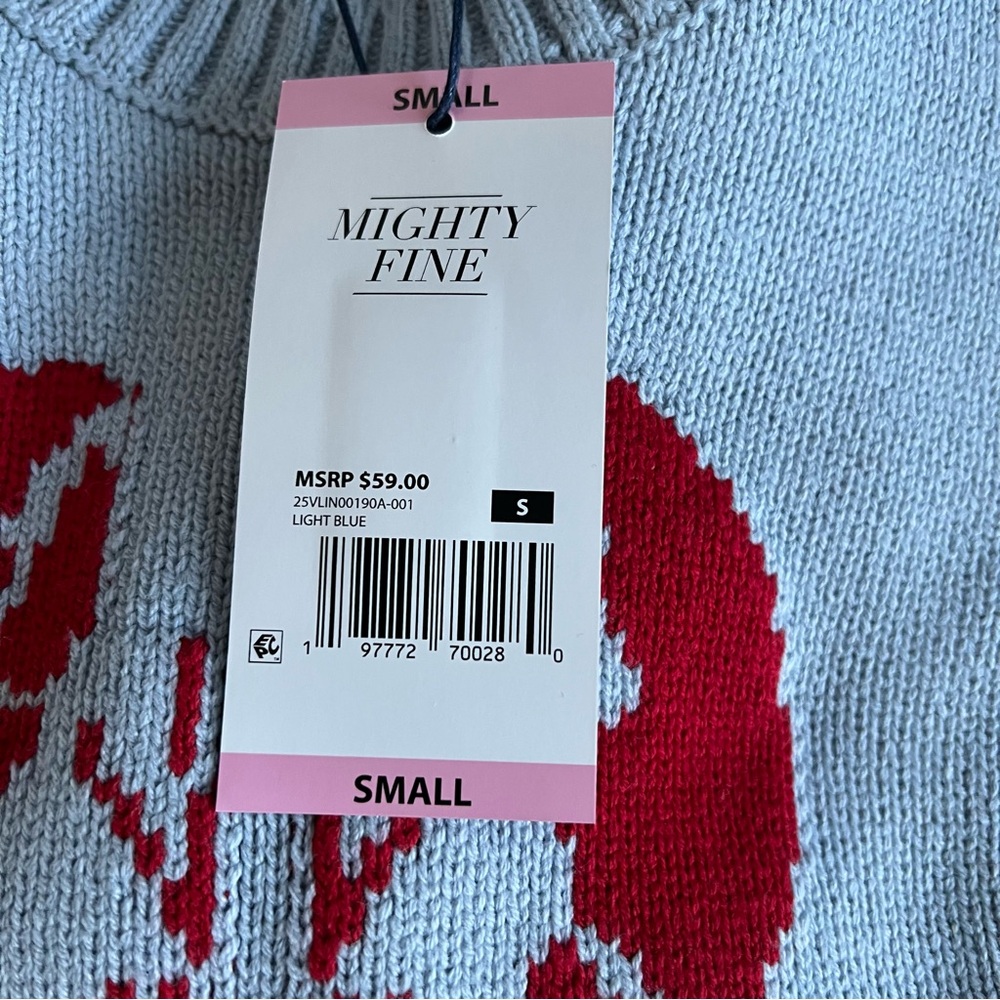 NWT Mighty Fine Women's Americana Sweater Size Small - Picture 9 of 9